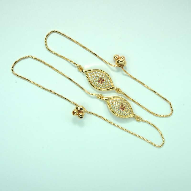 Adjustable Gold-Plated Diamond Bracelet for Women 1 3 1
