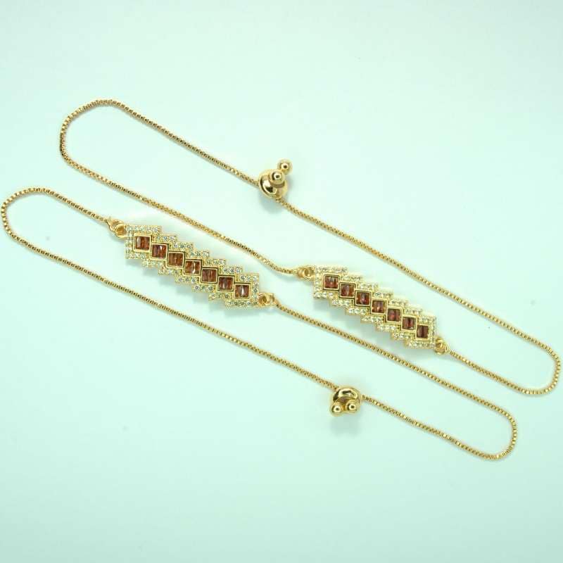 Adjustable Gold and Crystal Bracelet for Women 1 9