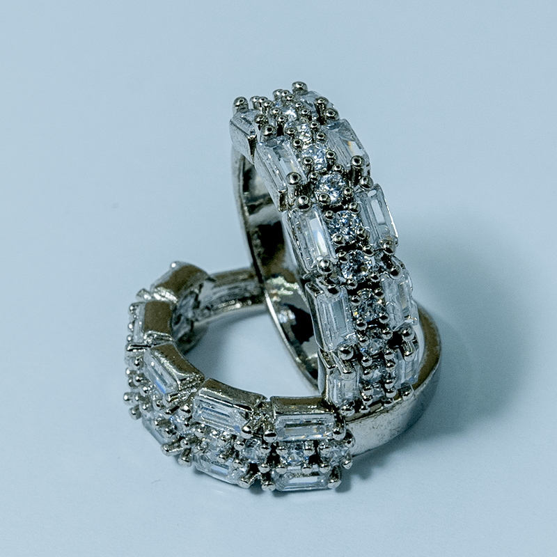 F-Jewels Crystal Cut Diamond Ring 1 crystal cut diamond