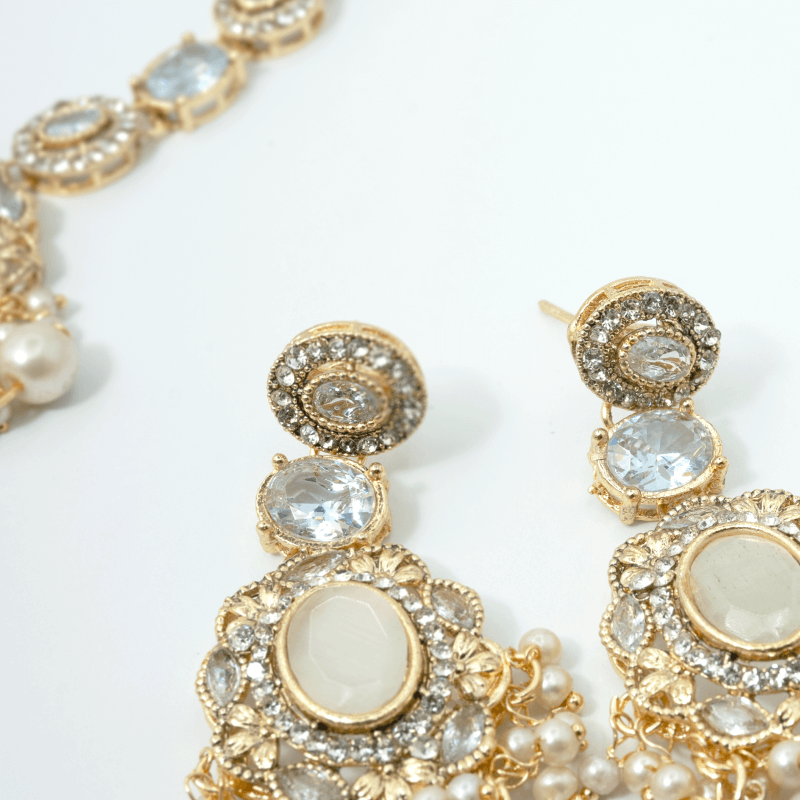 Elegant Pearl Fringe Necklace 1 elegant pearl 3