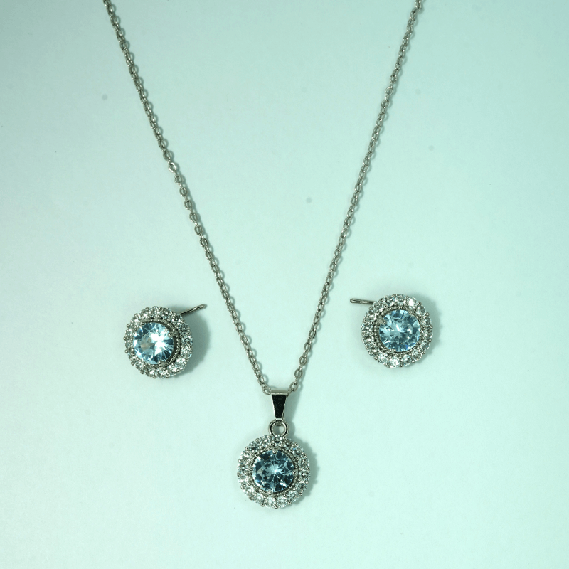 Radiant Blue Gemstone Jewelry Set 1 radiant blue gemstone 1